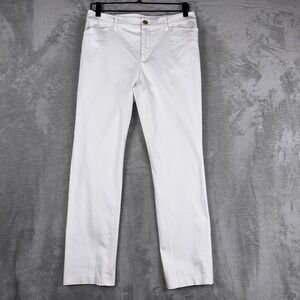 LAUREN RALPH LAUREN Women's 6 Short/Ankle White Premier Straight Stretch Pants